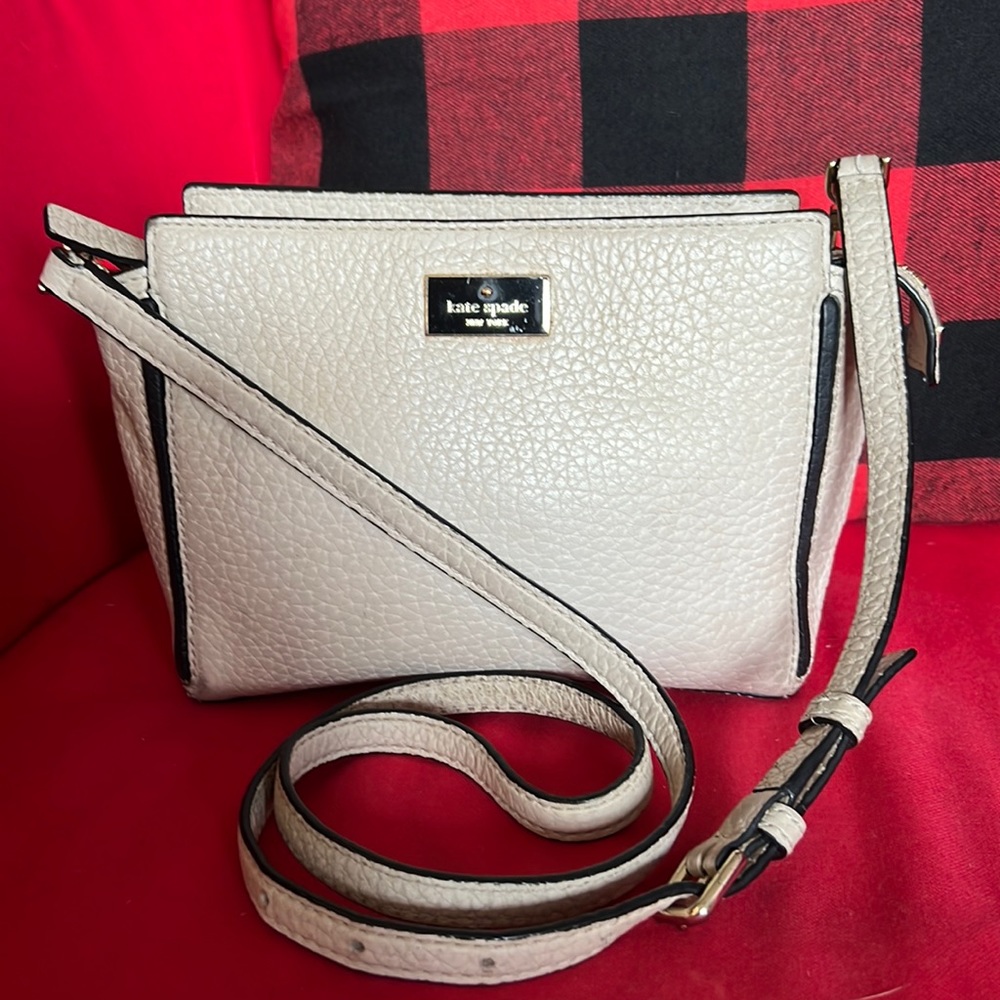 Kate Spade Off White Small Leather Crossbody